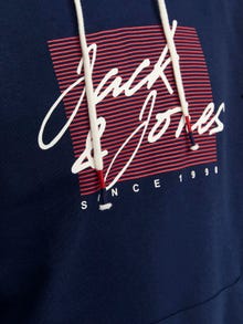 Jack & Jones Hoodie Logo -Navy Blazer - 12247796