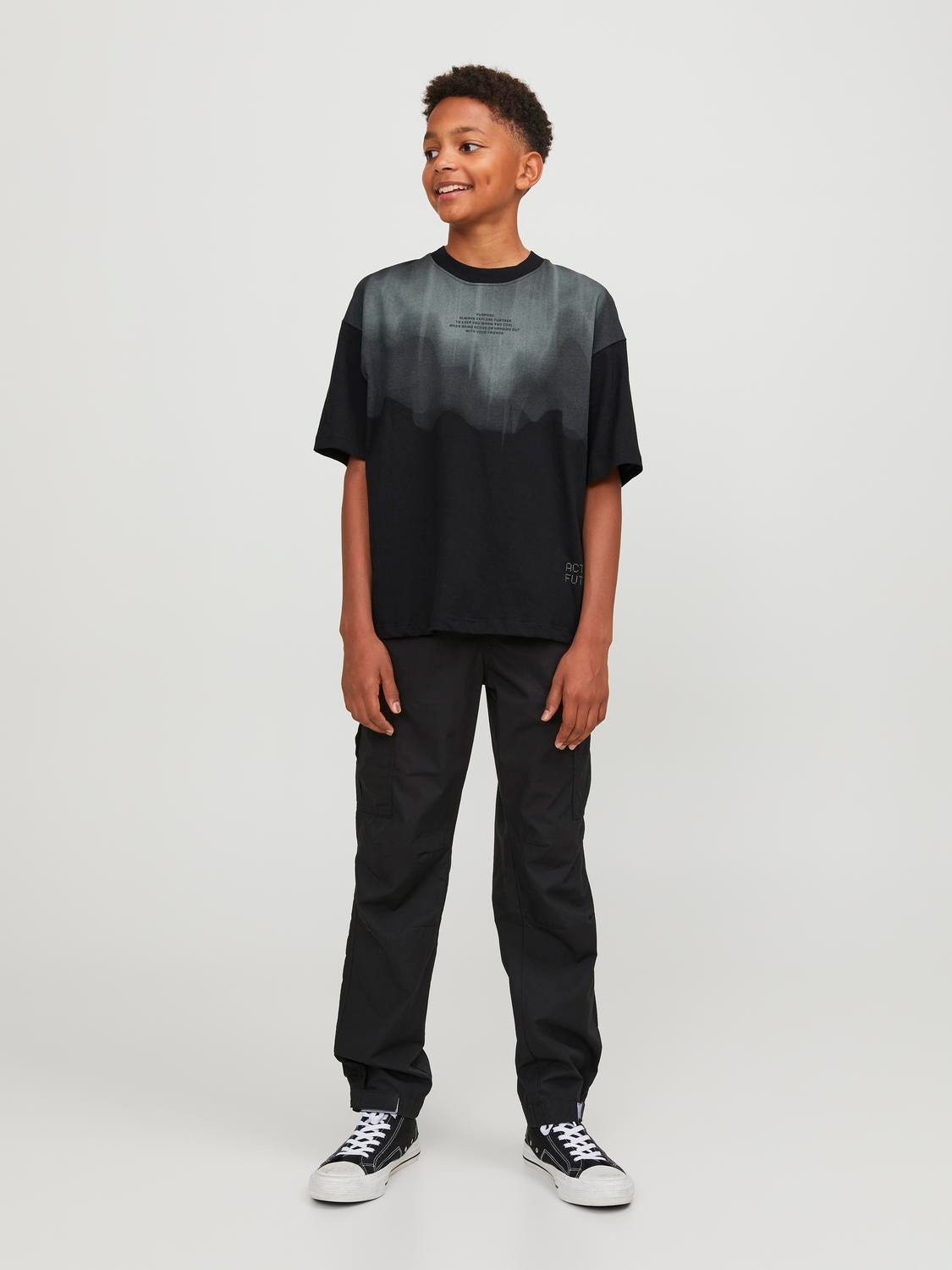 Jack & Jones T-shirt Estampar Para meninos -Black - 12247841