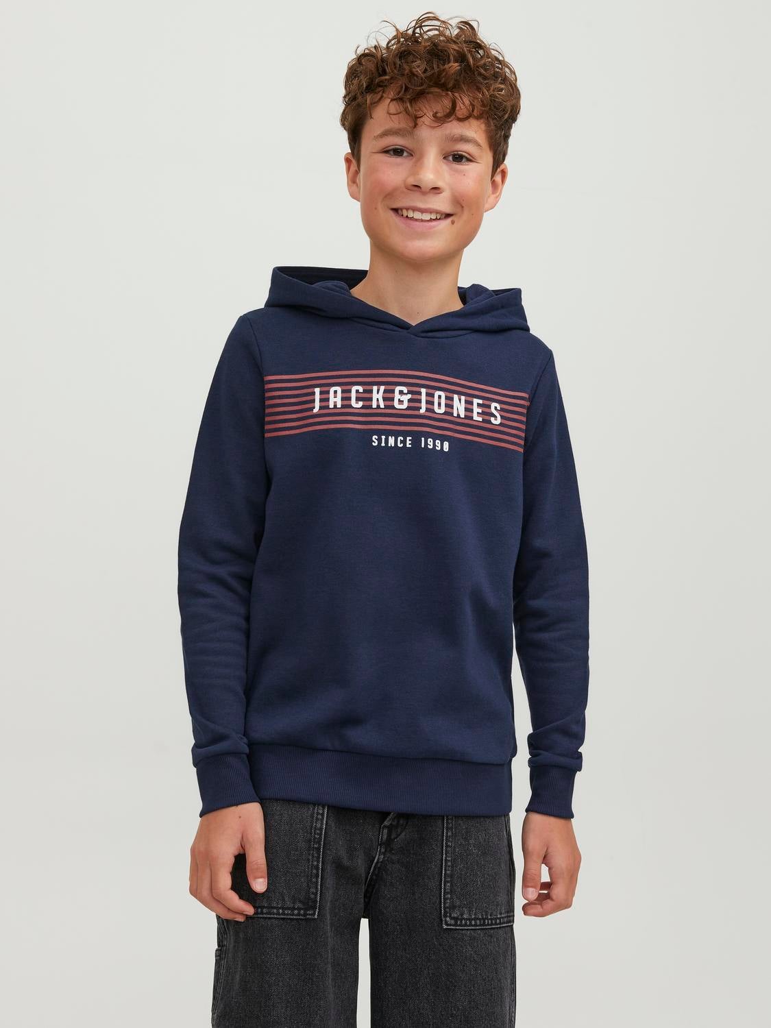 Sweat À Capuche Logo Pour Les Garçons - Jack & Jones - Modalova
