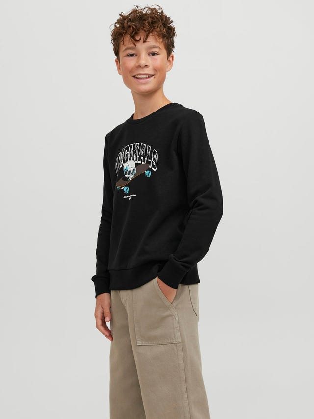 Jack & Jones Bedrukt Sweatshirt met ronde hals Voor jongens - 12247870