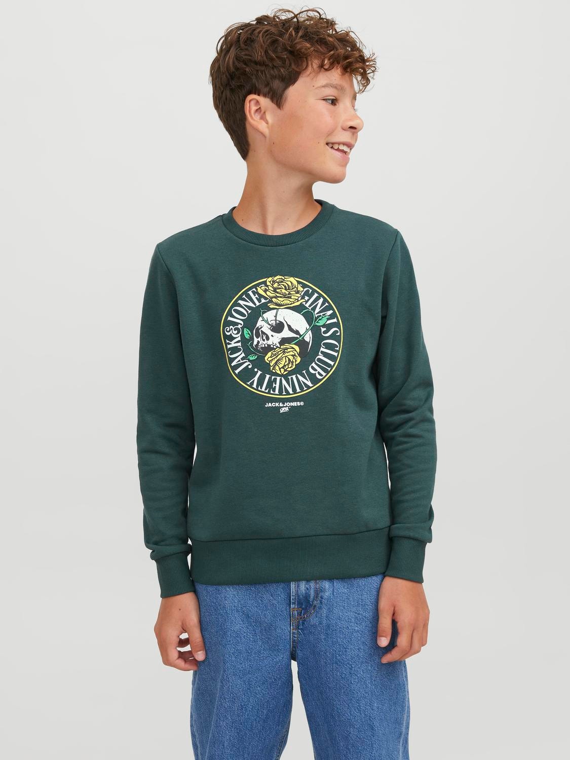 Jack & Jones Gedruckt Sweatshirt mit Rundhals Für jungs -Magical Forest - 12247870