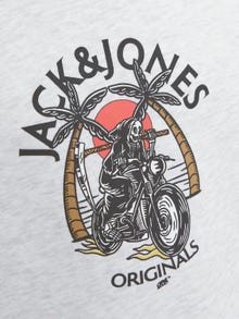 Jack & Jones Nadruk Bluza z okrągłym dekoltem Dla chłopców -White Melange - 12247870