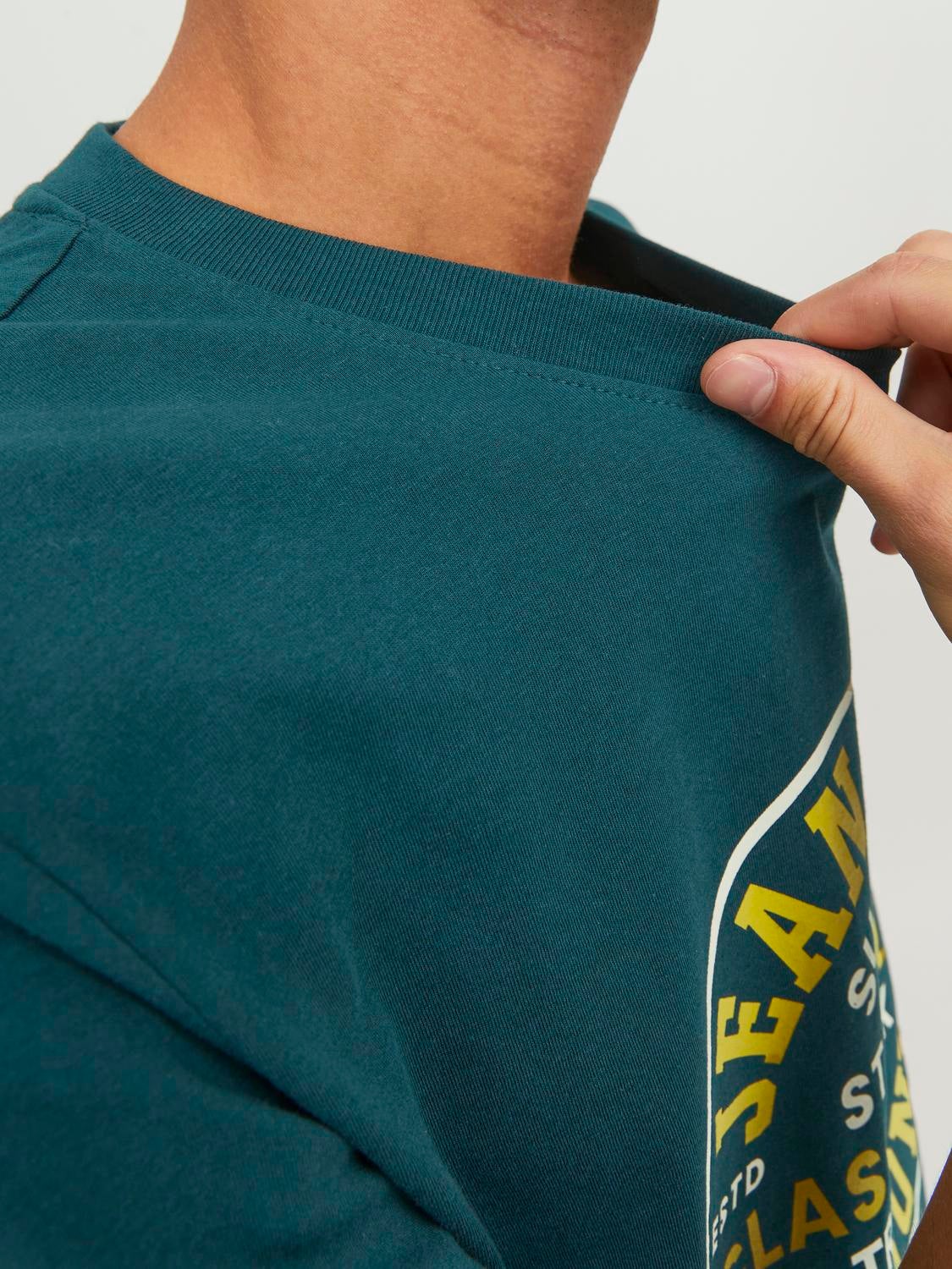 Pine green crew online neck