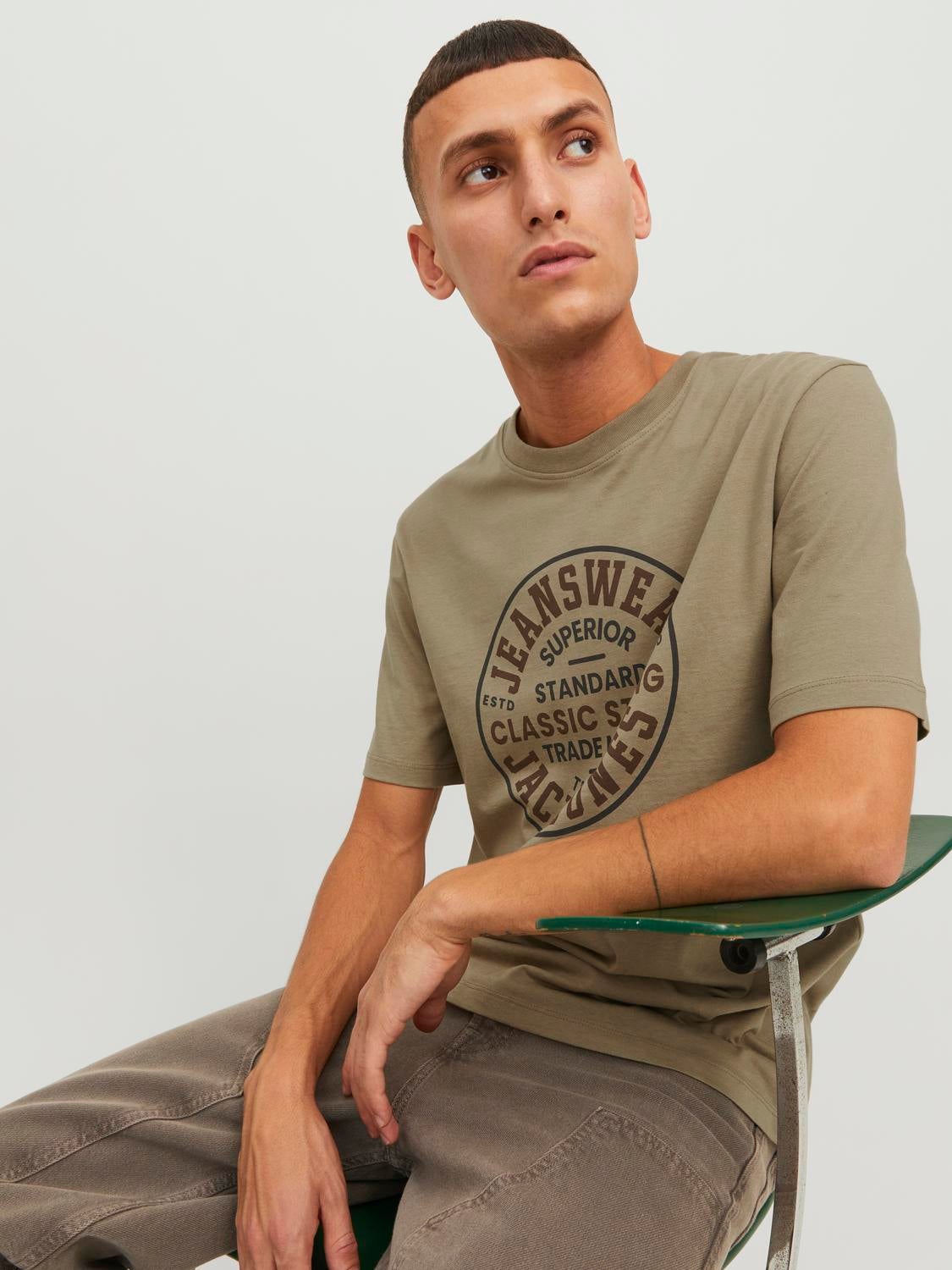Jack & Jones Printed Crew neck T-shirt - 12247881