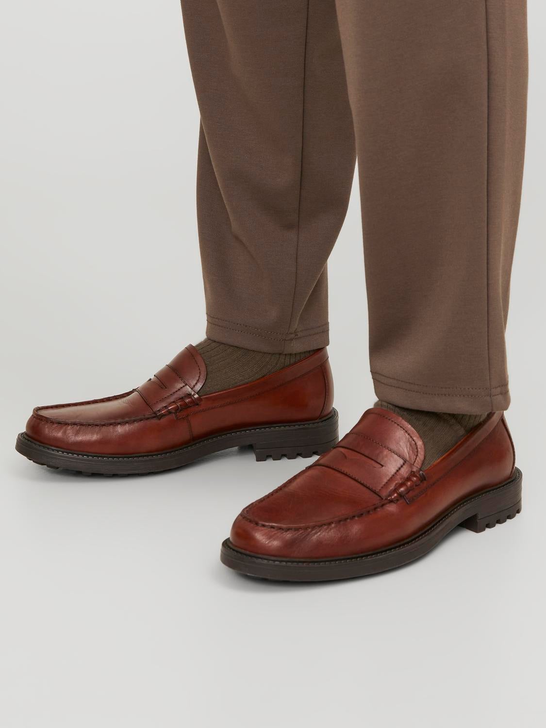 Leather Loafers Light Brown Jack Jones