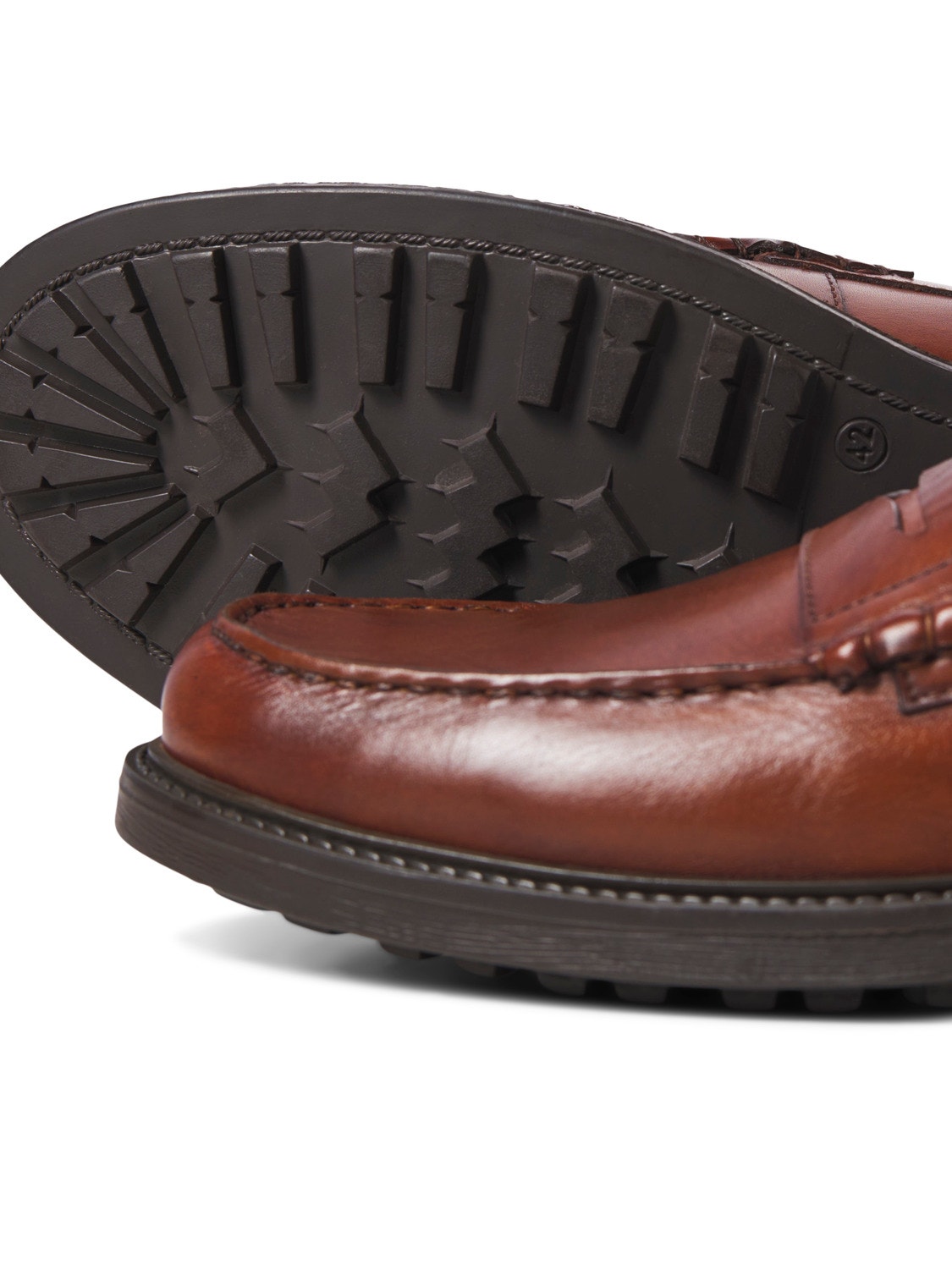 Jack & Jones Läder Loafers -Cognac - 12247892