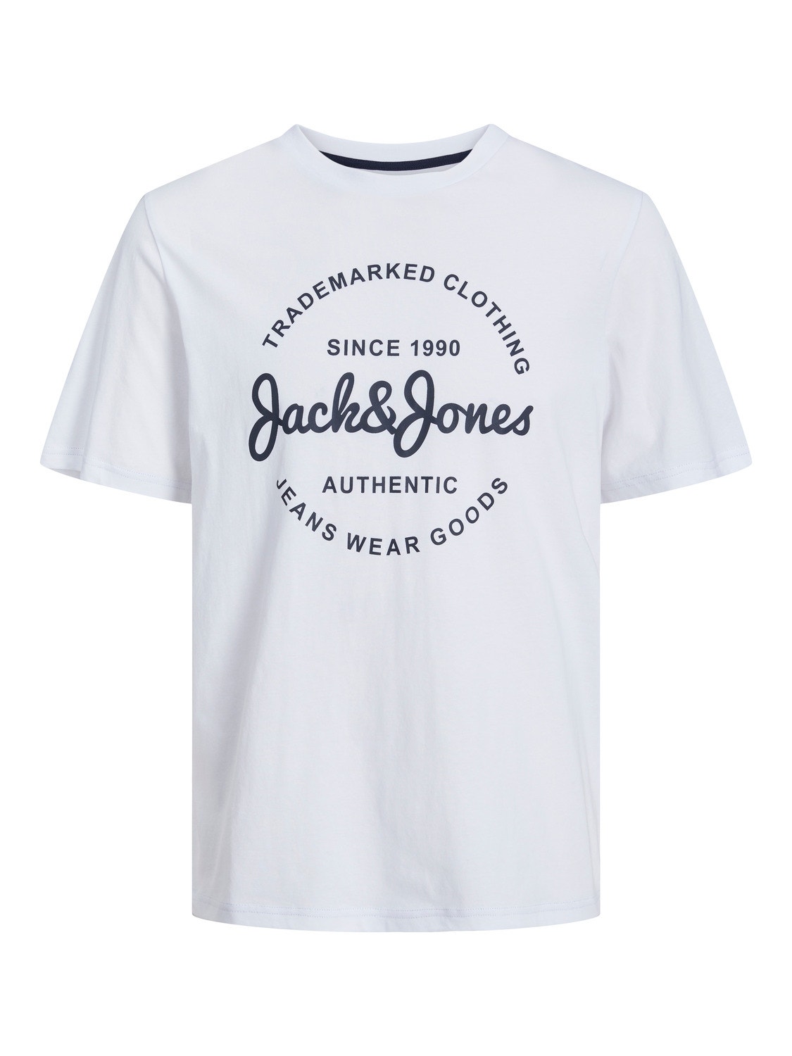 Jack & Jones Gedrukt Ronde hals T-shirt -White - 12247972