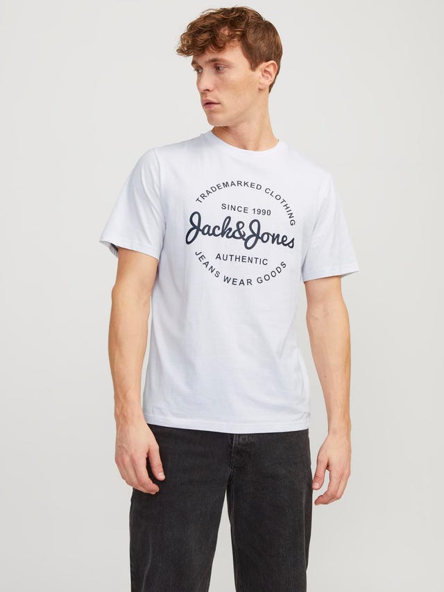 Jack & Jones Tryck Rundringning T-shirt - 12247972