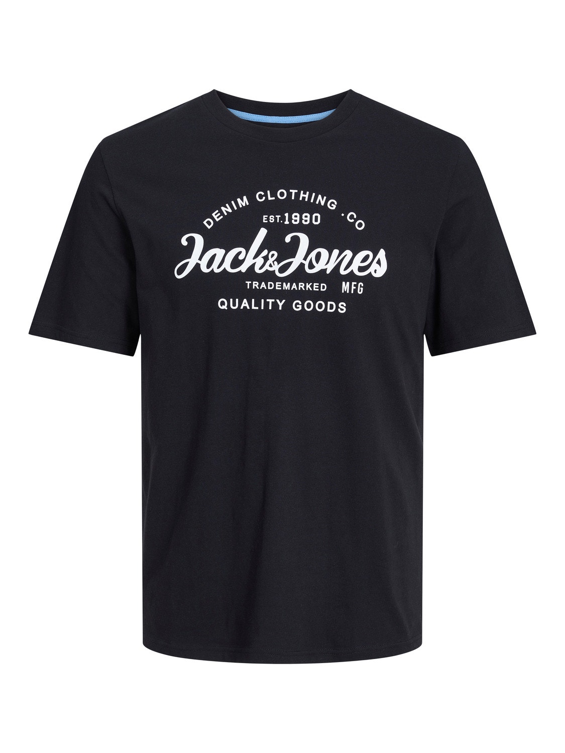 Jack & Jones Nyomott mintás Környak Trikó -Black - 12247972