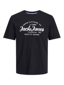 Jack & Jones Printet Crew neck T-shirt -Black - 12247972