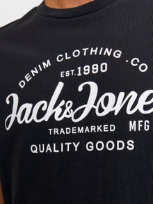 Jack & Jones Spausdintas raštas Apskritas kaklas Marškinėliai -Black - 12247972