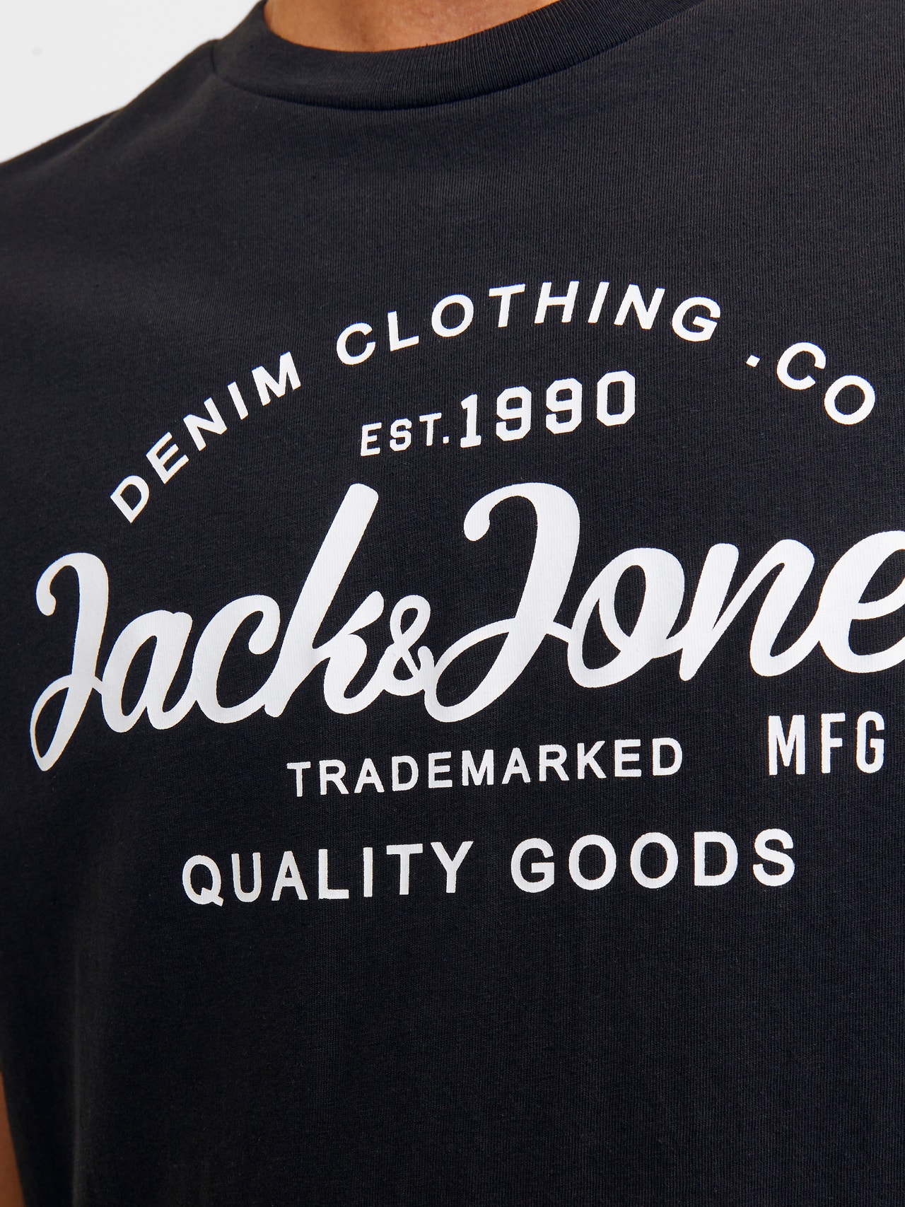 Jack & Jones T-shirt Stampato Girocollo -Black - 12247972