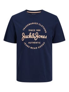 Jack & Jones Nyomott mintás Környak Trikó -Navy Blazer - 12247972