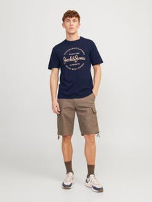 Jack & Jones Gedruckt Rundhals T-shirt -Navy Blazer - 12247972