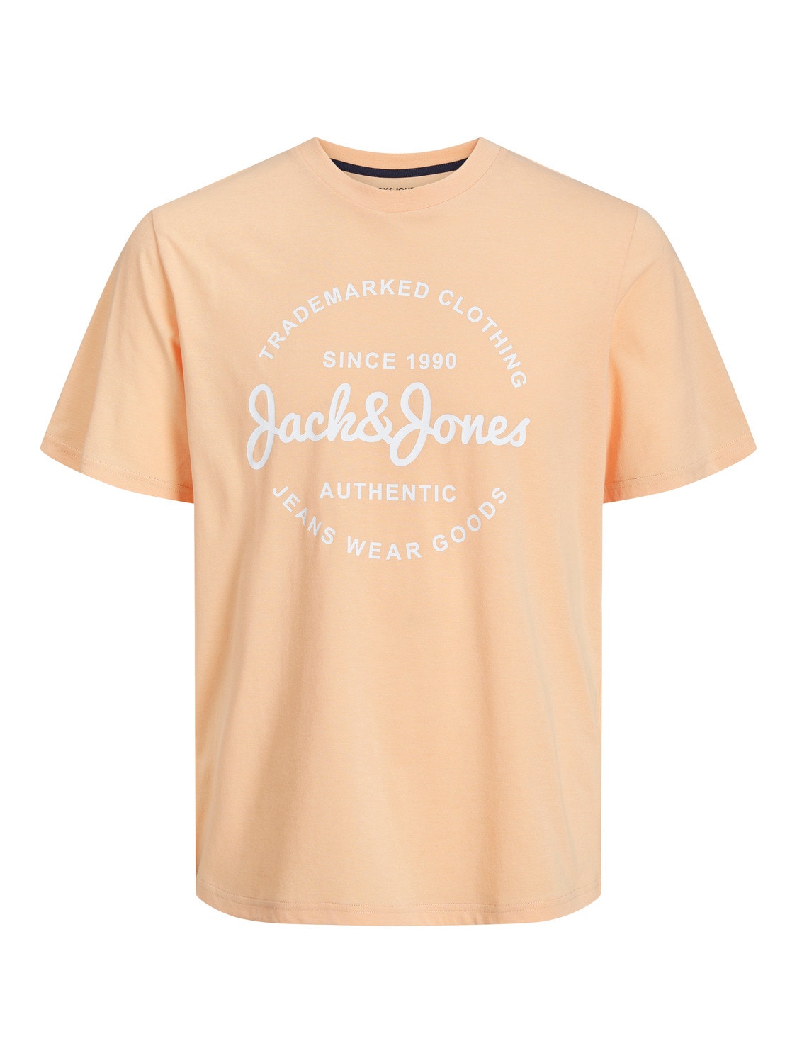 Jack & Jones Potištěný Kruhový výstřih Tričko -Apricot Ice  - 12247972