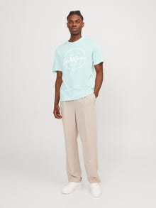 Jack & Jones Nyomott mintás Környak Trikó -Soothing Sea - 12247972