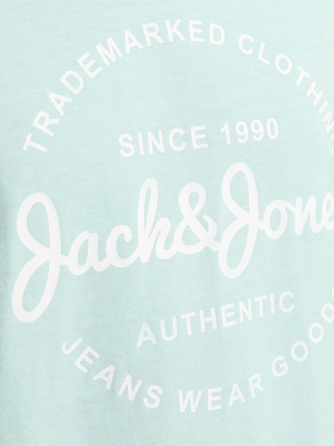 Jack & Jones Printed Crew neck T-shirt -Soothing Sea - 12247972