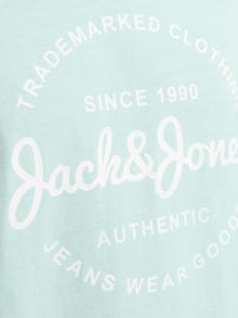 Jack & Jones Tryck Rundringning T-shirt -Soothing Sea - 12247972