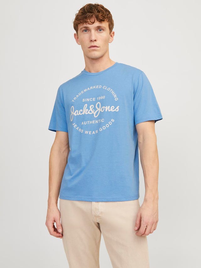 Jack & Jones Gedrukt Ronde hals T-shirt - 12247972