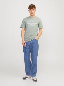 Jack & Jones Gedruckt Rundhals T-shirt -Desert Sage - 12247972