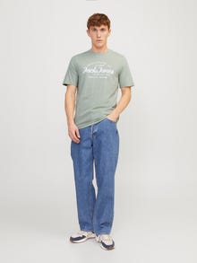 Jack & Jones T-shirt Estampar Decote Redondo -Desert Sage - 12247972