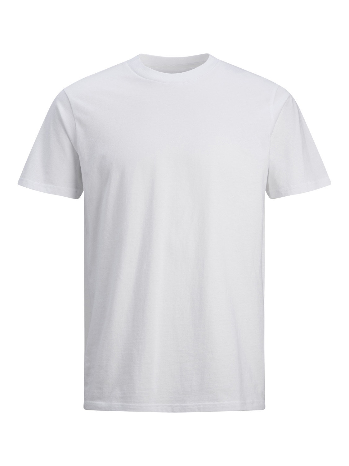 Jack & Jones 3-pakkainen Yksivärinen Pyöreä pääntie T-paita -White - 12248076