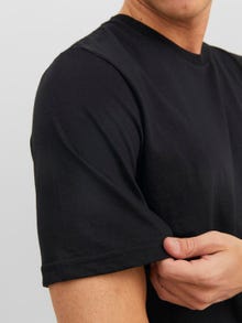 Jack & Jones Paquete de 3 Camiseta Liso Cuello redondo -Black - 12248076