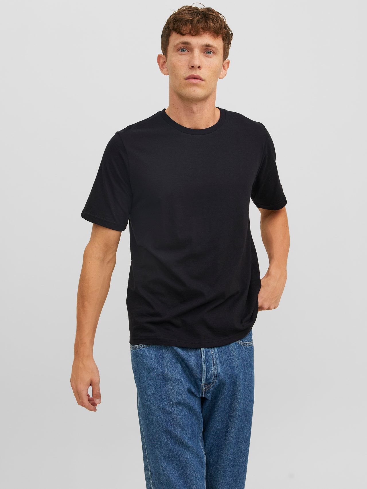 3-pack Plain Crew neck T-shirt | Black | Jack & Jones®