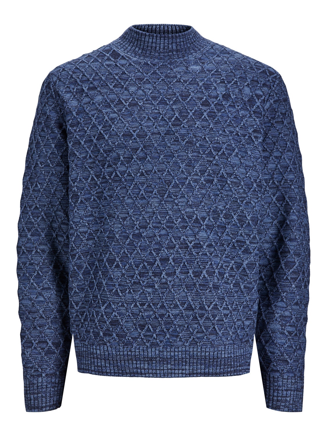 Jack & Jones Ensfarvet Striktrøje med rund hals -Night Sky - 12248127