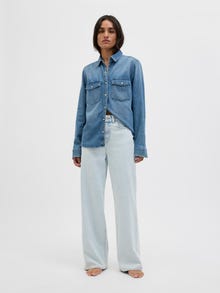 JJXX JXTOKYO WIDE HW JEANS R6084 DNM LN -Light Blue Denim - 12248130