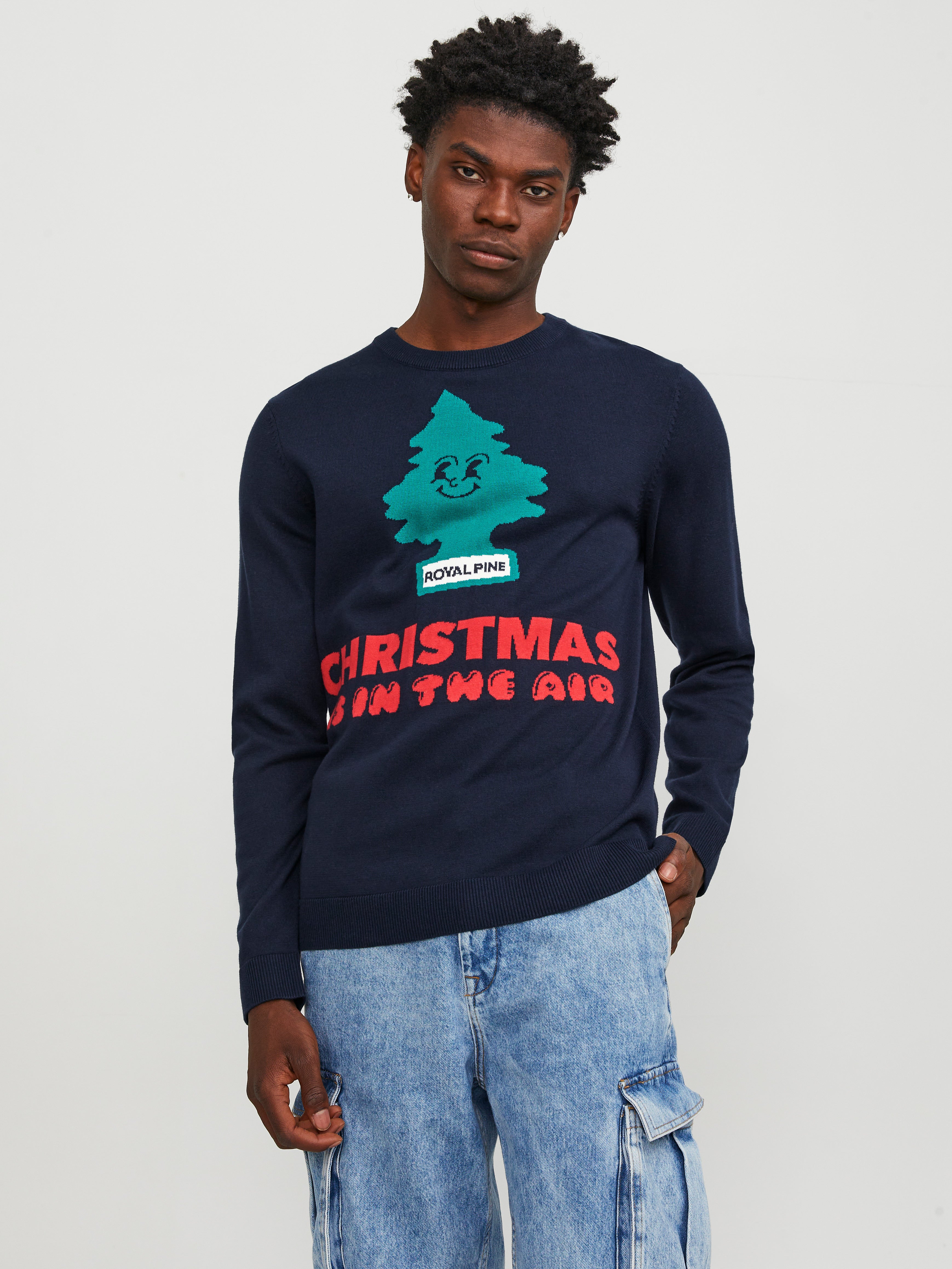 Jack & Jones X-mas Crew Neck Jumper - 12248141