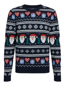 Jack & Jones X-mas Gebreide trui met ronde hals Voor jongens -Total Eclipse - 12248144