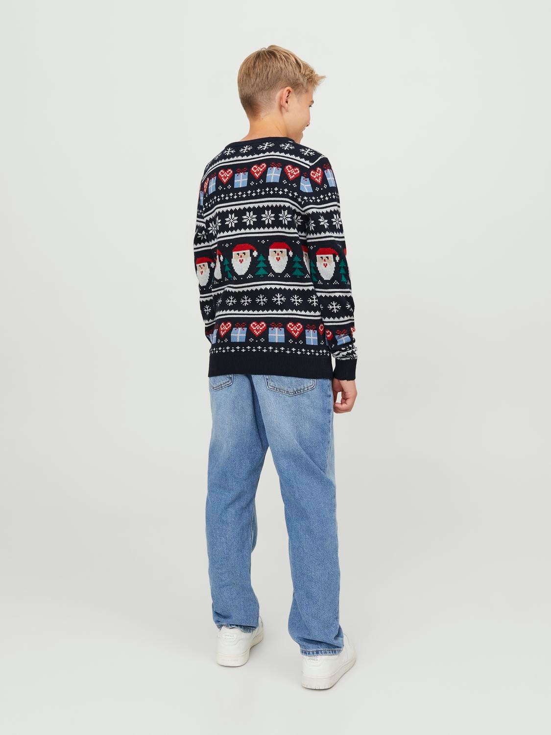 Jack & Jones X-mas Svetr s okrouhlým výstřihem Junior -Total Eclipse - 12248144