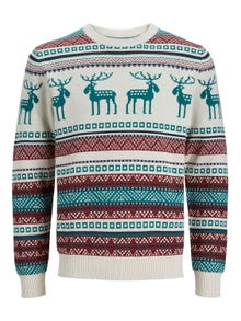 Jack & Jones X-mas Crew Neck Jumper -Moonbeam - 12248145