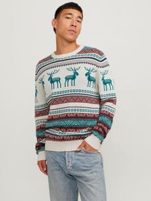 Jack & Jones Karácsony Személyzeti nyakú pulóver -Moonbeam - 12248145