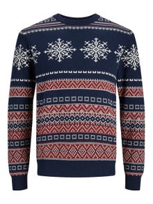 Jack & Jones X-mas Crew Neck Jumper -Navy Blazer - 12248145