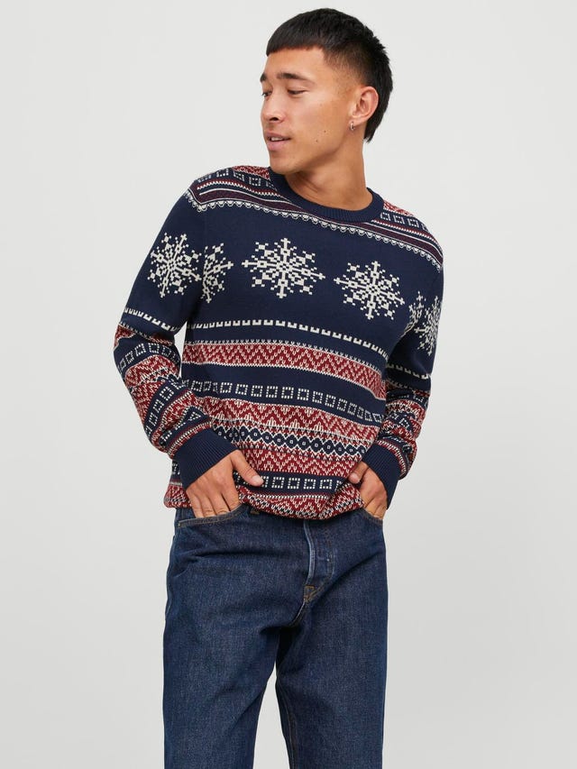 Jack & Jones Karácsony Személyzeti nyakú pulóver - 12248145