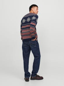 Jack & Jones X-mas Crew Neck Jumper -Navy Blazer - 12248145