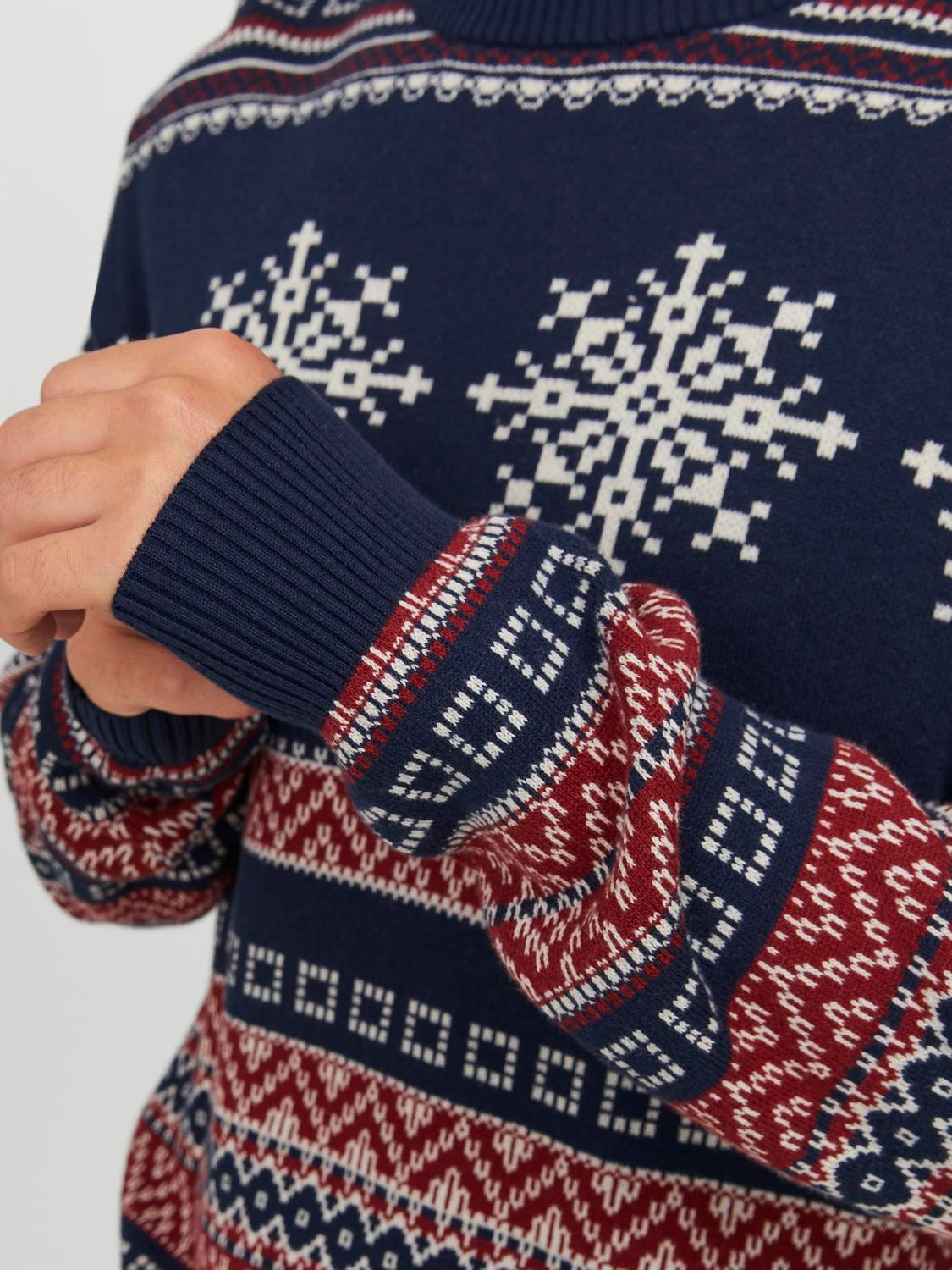 Jack & Jones X-mas Crewneck Stickad tröja -Navy Blazer - 12248145