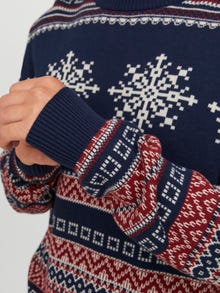 Jack & Jones X-mas Strickpullover mit Rundhals -Navy Blazer - 12248145