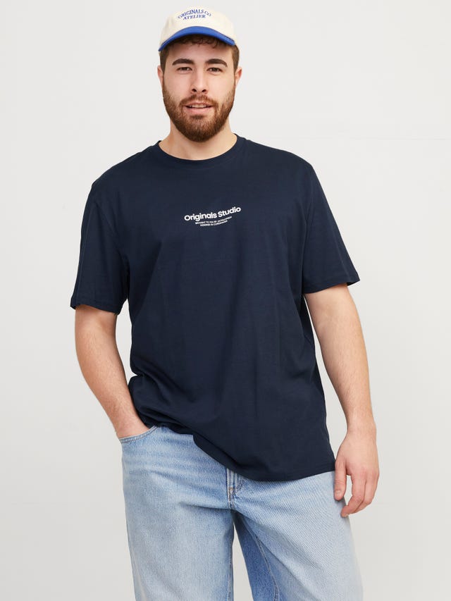 Jack & Jones Plus Size Camiseta Estampado - 12248177