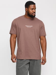 Jack & Jones Plus Size Camiseta Estampado -Deep Taupe - 12248177