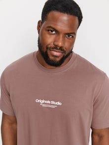 Jack & Jones Plus Size Camiseta Estampado -Deep Taupe - 12248177