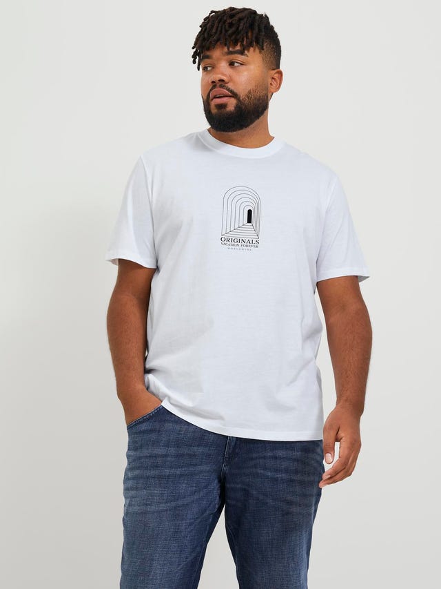 Jack & Jones Plus Size T-shirt Estampar - 12248187