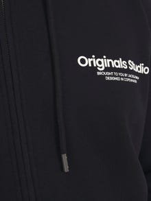 Jack & Jones Plus Size Sweat à capuche zippé Imprimé -Black - 12248197