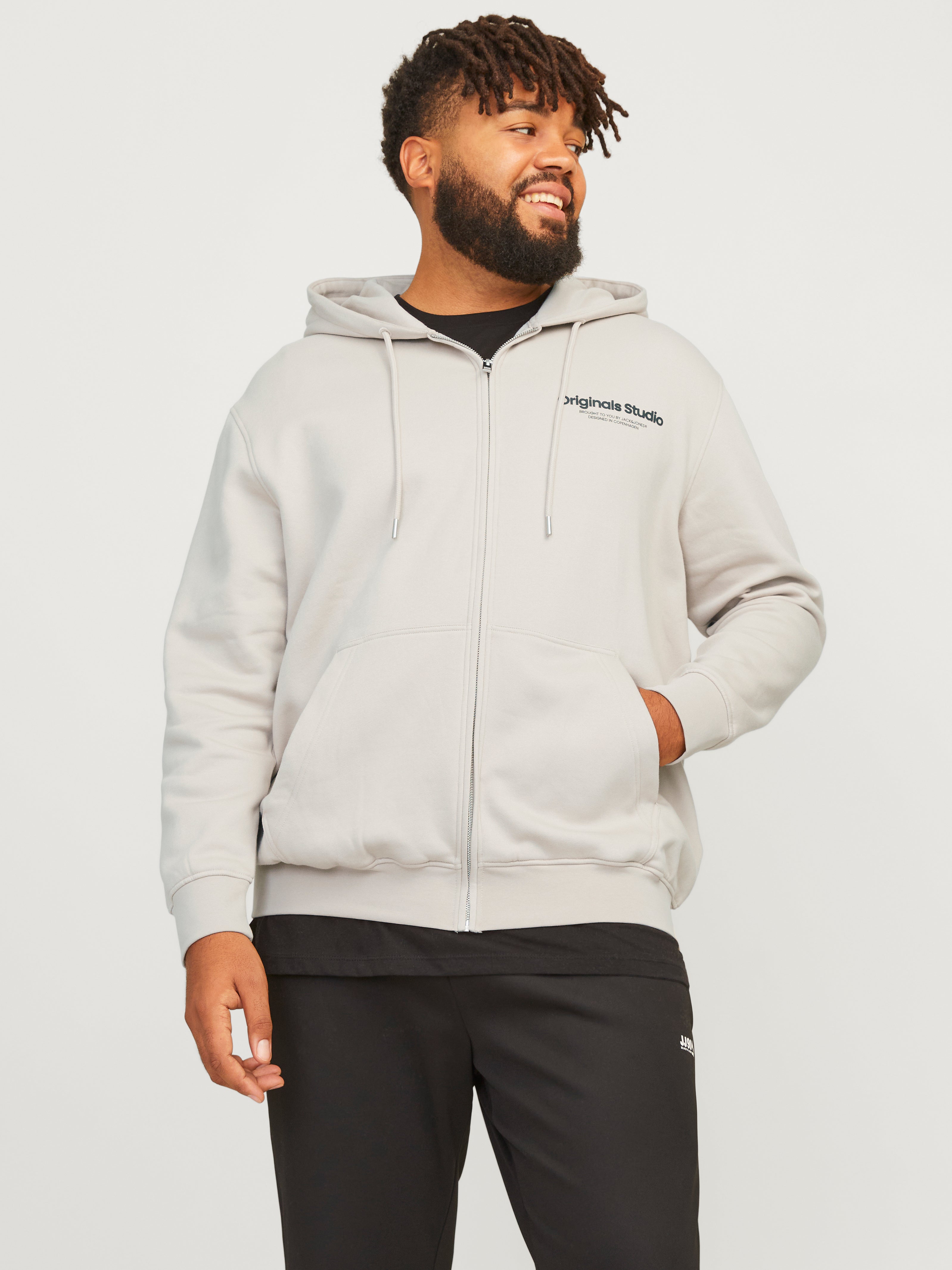 Thumbnail - Plus Size Gedruckt Kapuzenjacke