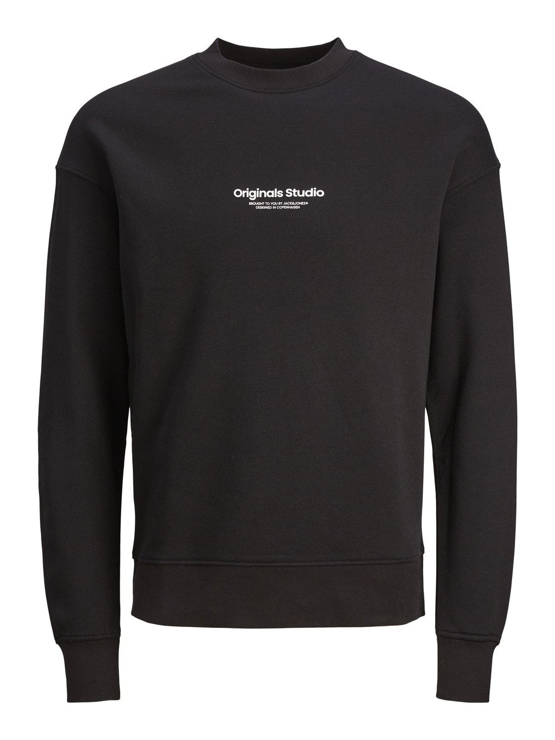Jack & Jones Plus Size Printet Sweatshirt med rund hals -Black - 12248198