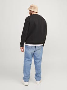 Jack & Jones Plus Size Printet Sweatshirt med rund hals -Black - 12248198