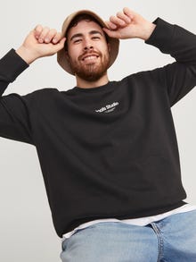 Jack & Jones Plus Size Bedrukt Sweatshirt met ronde hals -Black - 12248198