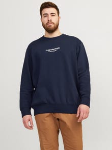 Jack & Jones Plus Size Bedrukt Sweatshirt met ronde hals -Sky Captain - 12248198
